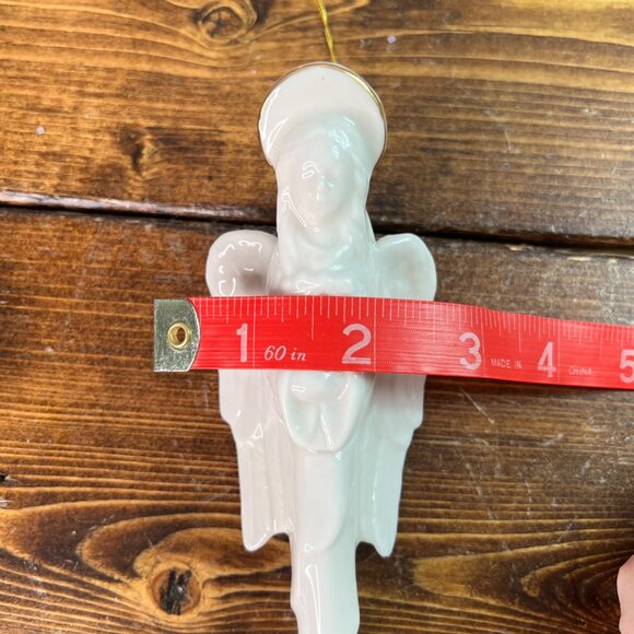 Vintage Porcelain Angel Icicle Christmas Ornament 9" Tall - Picture 4 of 6